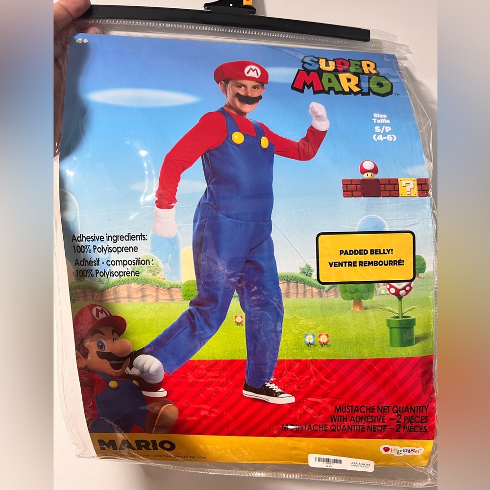 Nintendo Super Mario Kids Costume - Red and Blue